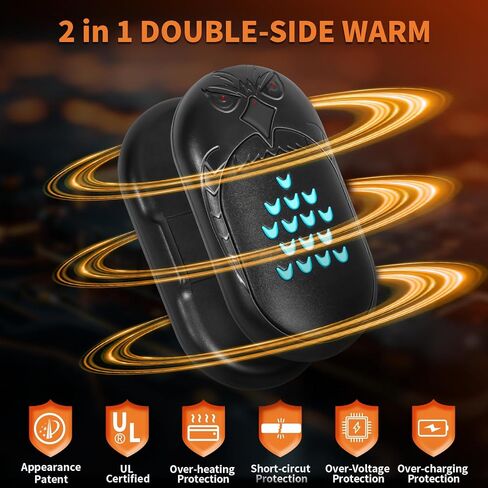 Hand-Warmers Rechargeable 2 Pack, 4000-6000mAh Electric Hand Warmer, Long Last Heating Portable Hand Warmer is Great for Outdoors,Camping,Travelling in Saudi Arabia