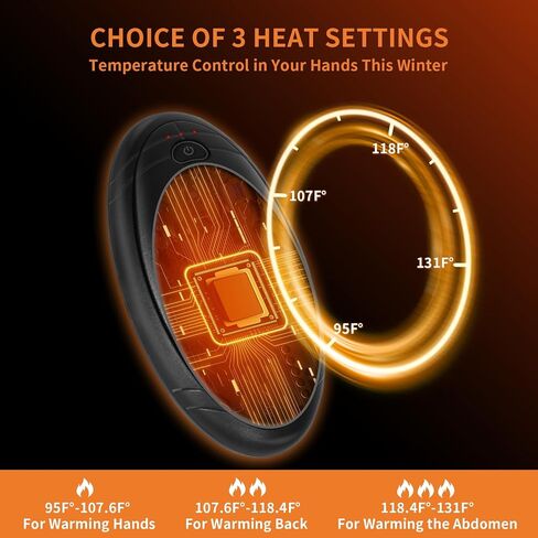 Hand-Warmers Rechargeable 2 Pack, 4000-6000mAh Electric Hand Warmer, Long Last Heating Portable Hand Warmer is Great for Outdoors,Camping,Travelling in Saudi Arabia