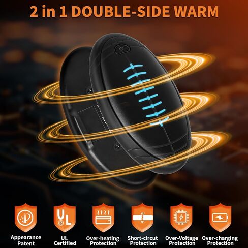 Hand-Warmers Rechargeable 2 Pack, 4000-6000mAh Electric Hand Warmer, Long Last Heating Portable Hand Warmer is Great for Outdoors,Camping,Travelling in Saudi Arabia