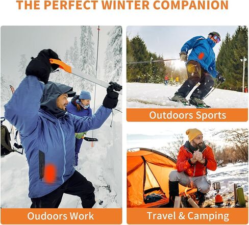 Hand-Warmers Rechargeable 2 Pack, 4000-6000mAh Electric Hand Warmer, Long Last Heating Portable Hand Warmer is Great for Outdoors,Camping,Travelling in Saudi Arabia