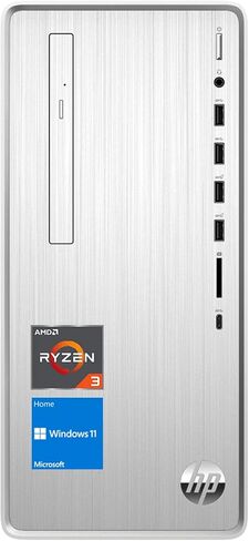 كمبيوتر مكتبي HP Pavilion، معالج AMD Ryzen 3 5300G، ذاكرة الوصول العشوائي 32 جيجابايت، 1 تيرابايت PCIe SSD، HDMI، DVD-RW، قارئ بطاقة الوسائط، RJ45، VGA، Wi-Fi، Windows 11 Home، لوحة مفاتيح وماوس سلكي، فضي in Kuwait