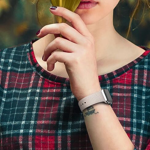 DMMG متوافق مع سوار ساعة Apple للنساء 38/40/41/42/44/45 مم، سوار رياضي منقوش بالزهور، سوار معصم من السيليكون الناعم اللطيف والأزهار بديل لسلسلة iwatch Bands 8 7 6 5 4 3 2 1 SE in Kuwait