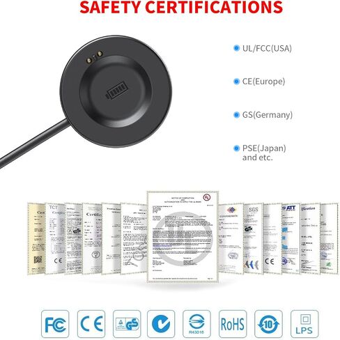 كابل شاحن USB للساعة الذكية iTouch Wearables Air 3 والساعة الذكية iTouch Sport 3، قاعدة شحن بديلة متوافقة مع الساعة الذكية iTouch Air 3، الساعة الذكية iTouch Sport 3 (أسود) in Saudi Arabia