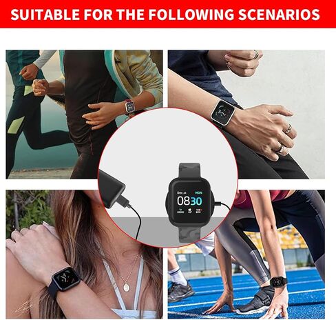كابل شاحن USB للساعة الذكية iTouch Wearables Air 3 والساعة الذكية iTouch Sport 3، قاعدة شحن بديلة متوافقة مع الساعة الذكية iTouch Air 3، الساعة الذكية iTouch Sport 3 (أسود) in Saudi Arabia