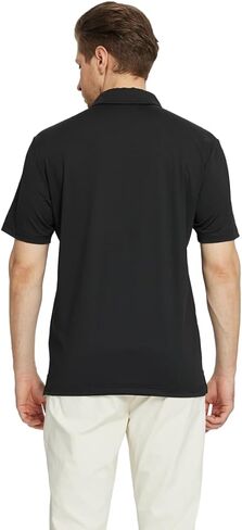 M MAELREG Golf Shirts for Men Quick Dry Short Sleeve Casual Stylish Moisture Wicking Chest Print Collared Mens Polo Shirts in Saudi Arabia