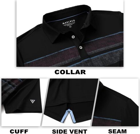 M MAELREG Golf Shirts for Men Quick Dry Short Sleeve Casual Stylish Moisture Wicking Chest Print Collared Mens Polo Shirts in Saudi Arabia