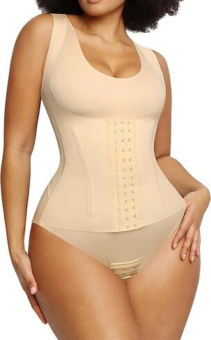 SHAPELLX Tank Shapewear for Women Tummy Control Bodysuit Seamless Slimming Body Shaper 3 in 1 Waist Trainer Bra in Saudi Arabia