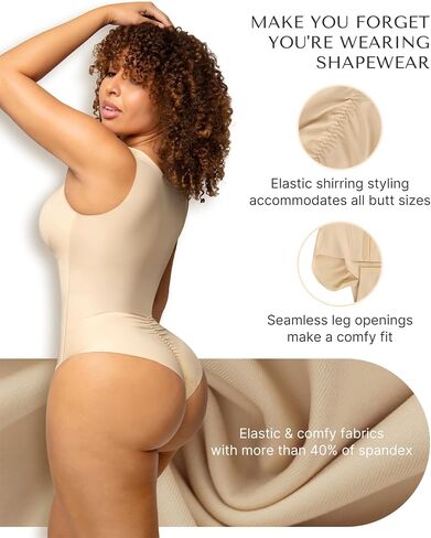 SHAPELLX Tank Shapewear for Women Tummy Control Bodysuit Seamless Slimming Body Shaper 3 in 1 Waist Trainer Bra in Saudi Arabia