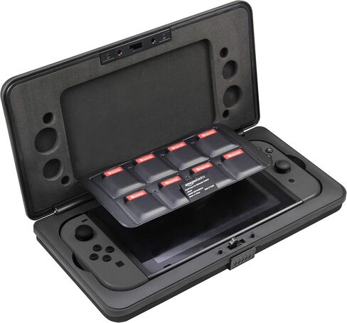 Amazon Basics Vault Case for Nintendo Switch, 10.5 x 5.4 x 1.8 inches, Black (Not compatible with Nintendo Switch OLED model) in Saudi Arabia