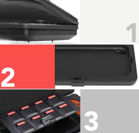 Amazon Basics Vault Case for Nintendo Switch, 10.5 x 5.4 x 1.8 inches, Black (Not compatible with Nintendo Switch OLED model) in Saudi Arabia