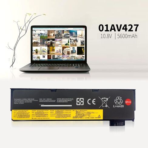 01AV492 01AV427 61 ++ بطارية لينوفو ثينك باد T470 T480 T570 T580 P51s P52s A475 A485 TP25 سلسلة 01AV428 SB10K97584 SB10K97585 01AV423 SB10K97580 01AV490 01AV452 4X50M 08812-TM 10.8 فولت 5600 مللي أمبير in Kuwait