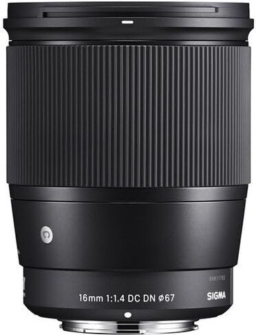 عدسة سيجما 16 ملم f/1.4 DC DN المعاصرة لحزمة ملحقات Sony E 10 قطع - تتضمن ملحقات الشركة المصنعة + طقم مرشح 3 قطع (UV + CPL + FLD) + المزيد in Saudi Arabia