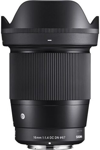 عدسة سيجما 16 ملم f/1.4 DC DN المعاصرة لحزمة ملحقات Sony E 10 قطع - تتضمن ملحقات الشركة المصنعة + طقم مرشح 3 قطع (UV + CPL + FLD) + المزيد in Saudi Arabia