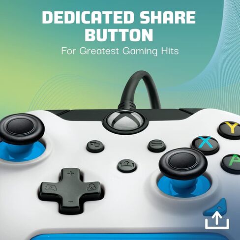 PDP Wired Game Controller - Xbox Series X|S, Xbox One, PC/Laptop Windows 10, Steam Gaming Controller - USB - Advanced Audio Controls - Dual Vibration Videogame Gamepad - Raven Black in Saudi Arabia