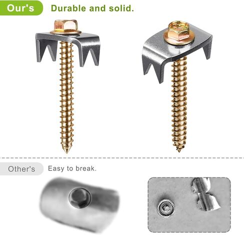 Fence Staples for Wire Fencing, Reusable Wire Fence Staples Fasteners for Mesh and Woven Fencing, 100pcs Wire Fence Staples Nails with Wire Fixer for Easy Installation in Kuwait