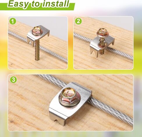 Fence Staples for Wire Fencing, Reusable Wire Fence Staples Fasteners for Mesh and Woven Fencing, 100pcs Wire Fence Staples Nails with Wire Fixer for Easy Installation in Kuwait