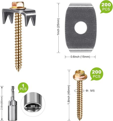 Fence Staples for Wire Fencing, Reusable Wire Fence Staples Fasteners for Mesh and Woven Fencing, 100pcs Wire Fence Staples Nails with Wire Fixer for Easy Installation in Kuwait