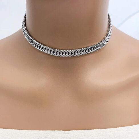 LFE Stainless Steel Chain Choker Necklace| Necklace Fashion Jewelry Set Twist Braid Chunky Necklace Trend Jewelry| Including Gift box in Saudi Arabia