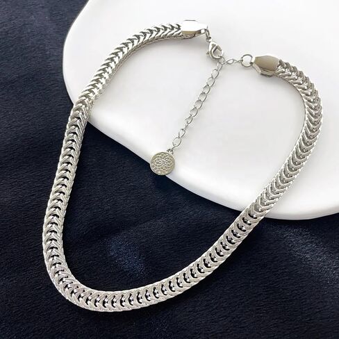 LFE Stainless Steel Chain Choker Necklace| Necklace Fashion Jewelry Set Twist Braid Chunky Necklace Trend Jewelry| Including Gift box in Saudi Arabia