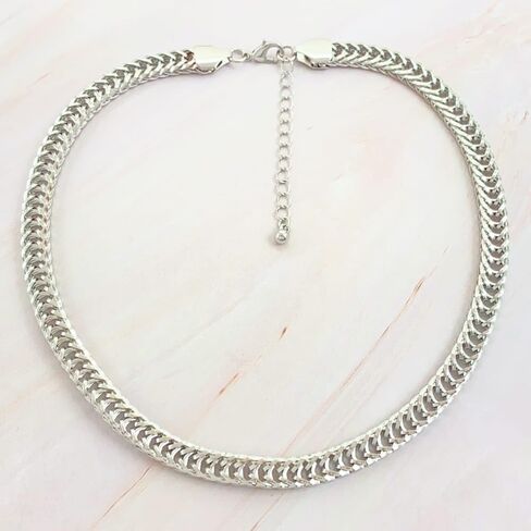 LFE Stainless Steel Chain Choker Necklace| Necklace Fashion Jewelry Set Twist Braid Chunky Necklace Trend Jewelry| Including Gift box in Saudi Arabia