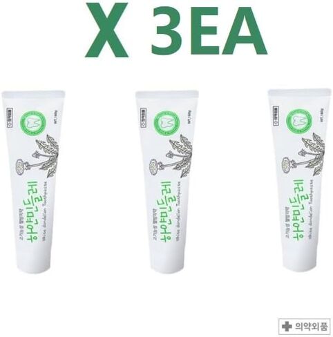 Made in Korea White Dandelion Toothpaste (3toothpaste Set) in Saudi Arabia