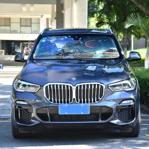 اكتمال القمر البحر ليلة سحابة أضواء السيارة الزجاج الأمامي الشمس الظل رومانسية المحيط الخلابة بانوراما ظلة عاكسة للأشعة فوق البنفسجية حامي إبقاء بارد قناع غطاء قابل للطي قابل للسحب لسيارة شاحنة سيارات الدفع الرباعي in Kuwait