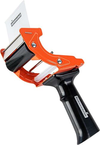 Restaurantware RW Base 3 Inch Tape Dispenser Gun 1 Heavy-Duty Tape Dispenser - With Rubber Handle Tension Knob Adjustment Red Iron Handheld Tape Dispenser For Carton Sealing in Saudi Arabia