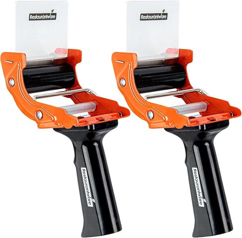 Restaurantware RW Base 3 Inch Tape Dispenser Gun 1 Heavy-Duty Tape Dispenser - With Rubber Handle Tension Knob Adjustment Red Iron Handheld Tape Dispenser For Carton Sealing in Saudi Arabia
