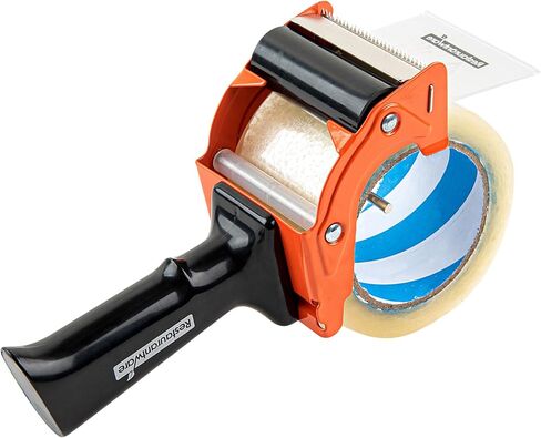 Restaurantware RW Base 3 Inch Tape Dispenser Gun 1 Heavy-Duty Tape Dispenser - With Rubber Handle Tension Knob Adjustment Red Iron Handheld Tape Dispenser For Carton Sealing in Saudi Arabia