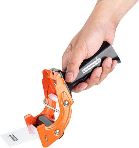 Restaurantware RW Base 3 Inch Tape Dispenser Gun 1 Heavy-Duty Tape Dispenser - With Rubber Handle Tension Knob Adjustment Red Iron Handheld Tape Dispenser For Carton Sealing in Saudi Arabia