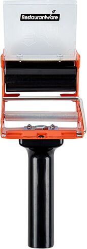 Restaurantware RW Base 3 Inch Tape Dispenser Gun 1 Heavy-Duty Tape Dispenser - With Rubber Handle Tension Knob Adjustment Red Iron Handheld Tape Dispenser For Carton Sealing in Saudi Arabia