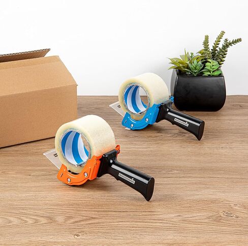 Restaurantware RW Base 3 Inch Tape Dispenser Gun 1 Heavy-Duty Tape Dispenser - With Rubber Handle Tension Knob Adjustment Red Iron Handheld Tape Dispenser For Carton Sealing in Saudi Arabia
