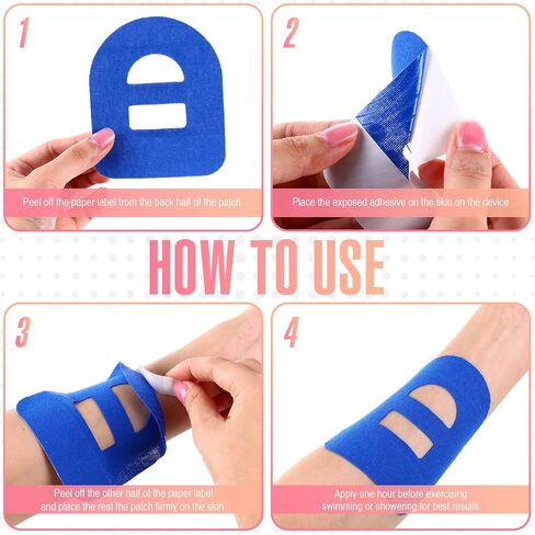 160 Pcs Adhesive Patches for G6 Waterproof Adhesive Patches Compatible with Omnipod Pre Cut Back Paper Continuous Glucose Monitor Protection Cover for 10-14 Days, 10 Colors in Saudi Arabia