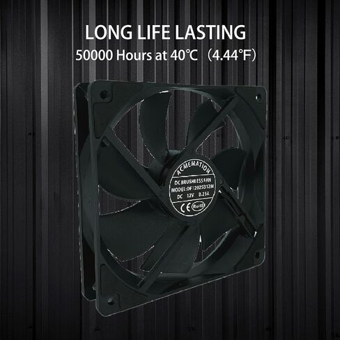 مراوح الكمبيوتر بسرعة 2700 دورة في الدقيقة - مروحة تبريد PWM ذات 4 دبابيس، مروحة حافظة عالية الأداء، 120 مم لسطح المكتب، أسود in Kuwait