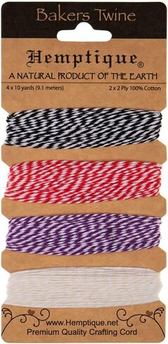 Craft County Multicolor 100% Hemp Cord Set – for Jewelry Making, Décor, Scrapbooking (Earthy Colors, 170 Feet) in Saudi Arabia