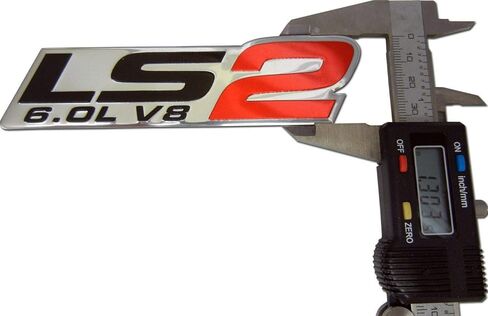 زوج مجموعة LS2 شعار 6.0L V8 محرك ثلاثية الأبعاد شارة اسم استبدال الرسالة ل LS2 ((أحمر أسود)) in Kuwait