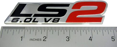 زوج مجموعة LS2 شعار 6.0L V8 محرك ثلاثية الأبعاد شارة اسم استبدال الرسالة ل LS2 ((أحمر أسود)) in Kuwait