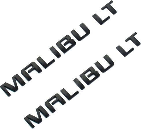 قطعتان من شعار Malibu LT، غطاء صندوق السيارة الخلفي، حرف الباب، شارة شعار، لوحة رياضية بديلة لـ 10-15 Malibu 22842006 (أسود لامع) in Kuwait