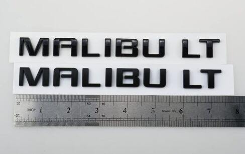 قطعتان من شعار Malibu LT، غطاء صندوق السيارة الخلفي، حرف الباب، شارة شعار، لوحة رياضية بديلة لـ 10-15 Malibu 22842006 (أسود لامع) in Kuwait
