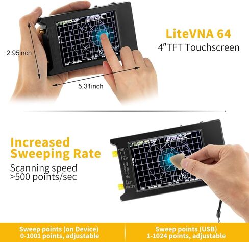 ترقية NanoVNA-F V3 محلل شبكة المتجهات 1 ميجا هرتز - 6 جيجا هرتز محلل الهوائي HF VHF UHF VNA قياس معلمات S الجهد نسبة الموجة الدائمة تأخير المرحلة مخطط سميث in Saudi Arabia