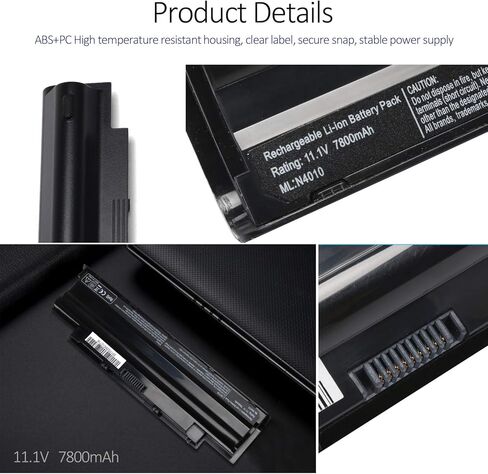 بطارية كمبيوتر محمول جديدة 9 خلايا لجهاز Dell Inspiron 3420 3520 13R 14R 15R N4010 N4110 N5010 N5110 N7010 N7110 M501 M503 Series، P/N J1knd 4t7jn-[7800MAH/11.1V] in Kuwait