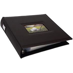 بطاقة Golf ScoreCard and Photo Album | متوفر باللون البني أو الأسود | يحمل ما يصل إلى 130 بطاقة النتائج | تم تصميمه ل 4 "× 6" و 5 "× 7" بطاقة الأداء in Kuwait