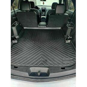 Cargo Liner for Ford Explorer 2011-2019 – Weather-Resistant Protection Trunk Mat for SUV with Raised Lip–Non-Slip Car Trunk Tray Rubber–Easy to Install–3D Shaped Laser Pre-Cut Design in Saudi Arabia