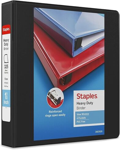 Staples 976041 2-Inch Staples Heavy-Duty View Binders with D-Rings Gray in Saudi Arabia