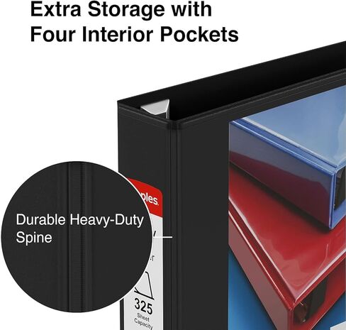 Staples 976041 2-Inch Staples Heavy-Duty View Binders with D-Rings Gray in Saudi Arabia