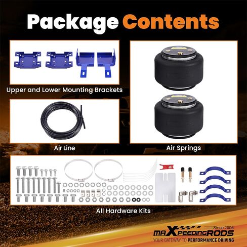 maXpeedingrods 5000 lbs Rear Air Suspension Bags Kit for Chevrolet Express GMC Savana 2500 3500 1996-2023 Air Helper Spring Kit in Saudi Arabia
