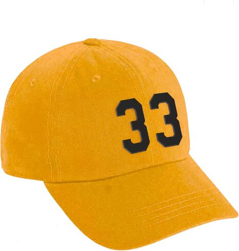 Daxton Custom Black Team Number Low Profile Adjustable Baseball Dad Hat Cap in Kuwait