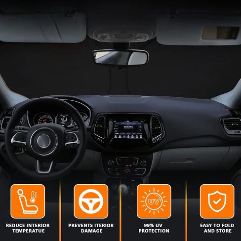 D-Lumina الزجاج الأمامي الظل أشعة الشمس لعام 2017-2023 JE-EP Compass in Saudi Arabia