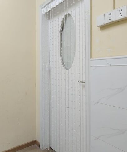 AVE Splited Startain Mostainways Acrylic Hanging Door Beads String Streains Tassel Room Divider Decord Decord for Doorwway Window Room Wedding 053dzs (شفاف لامع) in Kuwait