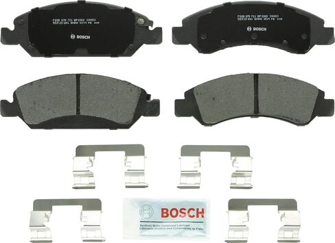 BOSCH BP1363 QuietCast Premium Semi-Metallic Disc Brake Pad Set - Compatible with Select Cadillac Escalade, XTS; Chevrolet Express, Silverado, Suburban, Tahoe; GMC Savana, Sierra, Yukon + More; FRONT in Saudi Arabia